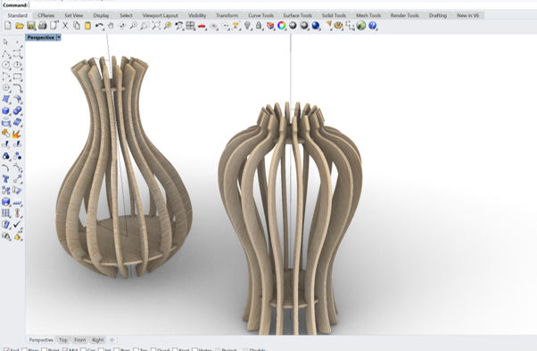 Parametric Light, CNC Wood, Light Set 2