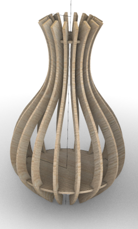 Parametric Light, CNC Wood, Light Set 2