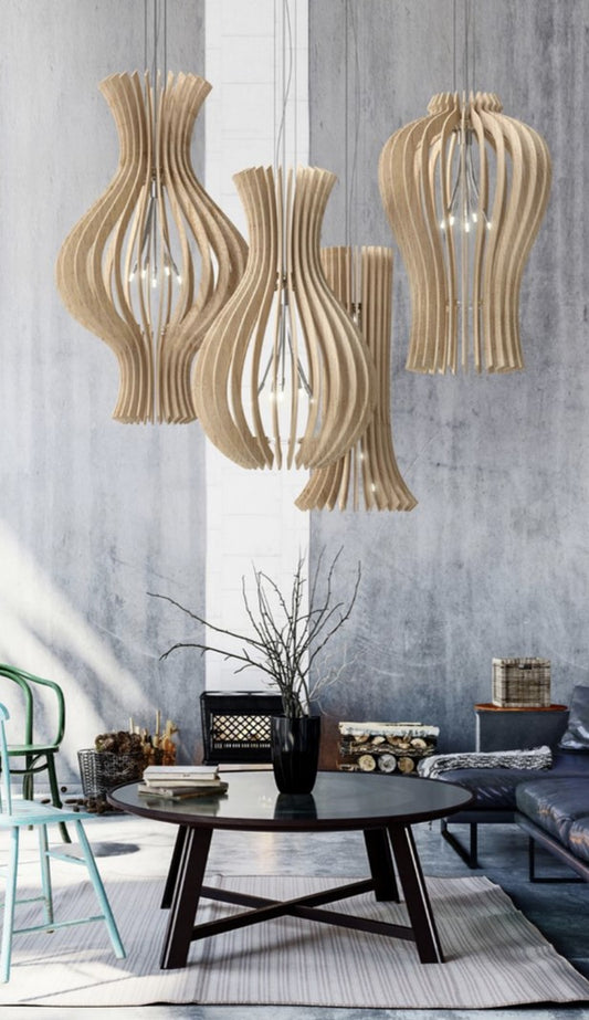 Parametric Light, CNC Wood, Light Set 2